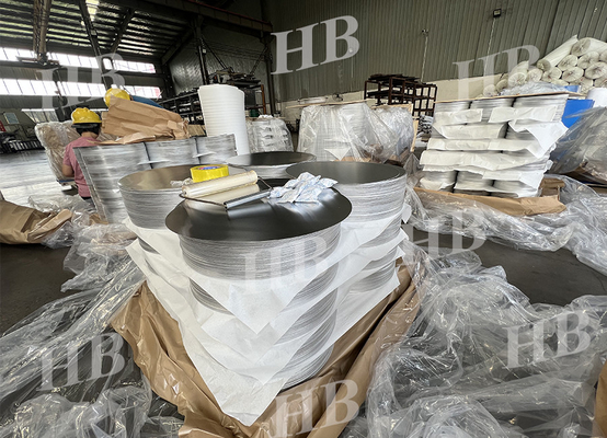 Série 5 alliage d'aluminium de haute qualité utilisé pour la plaque ronde de pot d'aluminium non collant et la gaufre d'aluminium