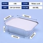 Fabricant Container de boîte de déjeuner en papier d'aluminium jetable de qualité alimentaire personnalisé avec couvercle 410ml 150*120*55mm
