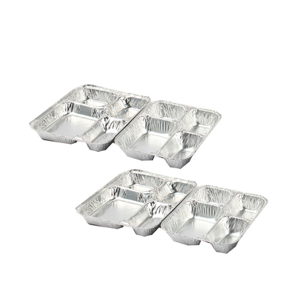 Compartiment Divisé en aluminium boîte à lunch résistant aux températures élevées