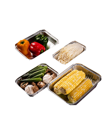 Vente à chaud boîte à repas en aluminium carré jetable résistant aux températures élevées