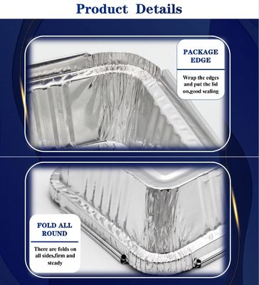Contenants alimentaires en feuille d'aluminium résistants à la chaleur et hygiéniques pour un stockage pratique des aliments