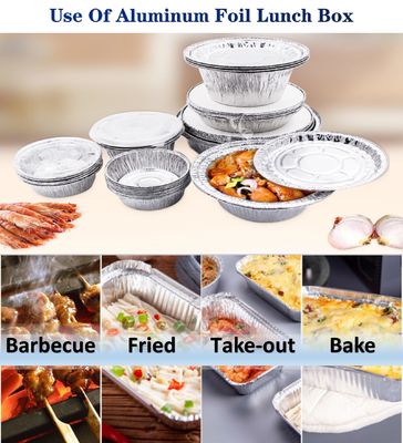 Boîte à lunch en papier d'aluminium personnalisable avec finition de surface lisse et matériau recyclable pour ustensiles de cuisine