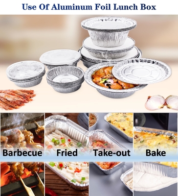 Emballages alimentaires jetables recyclables Contenants en aluminium Vaisselle en papier d'aluminium