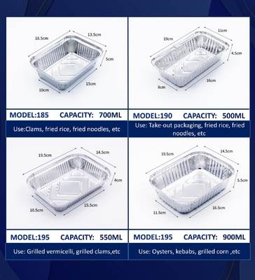 Produits alimentaires recyclables et jetables de haute qualité en gros et sur mesure Contenants en aluminium Vaisselle en aluminium