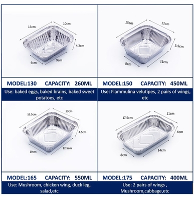 Fabrication par nous-mêmes et de bonne qualité Disposable carré en papier d'aluminium boîte à lunch résistant à haute température