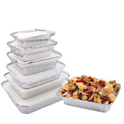 Emballage alimentaire personnalisé Contenant alimentaire en papier d'aluminium jetable 900 ml