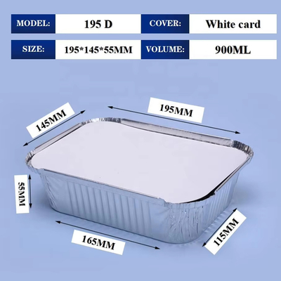Boîte de déjeuner à usage unique en papier d'aluminium Petite casserole à chaud