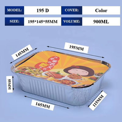 Boîte de déjeuner à usage unique en papier d'aluminium Petite casserole à chaud