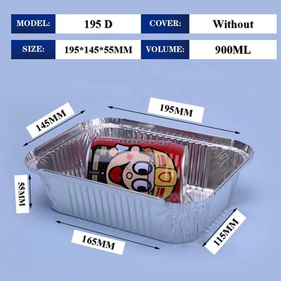 Boîte de déjeuner à usage unique en papier d'aluminium Petite casserole à chaud