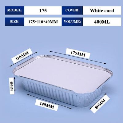 Boîte à lunch en papier d'aluminium de qualité alimentaire avec 3 options de couvercle