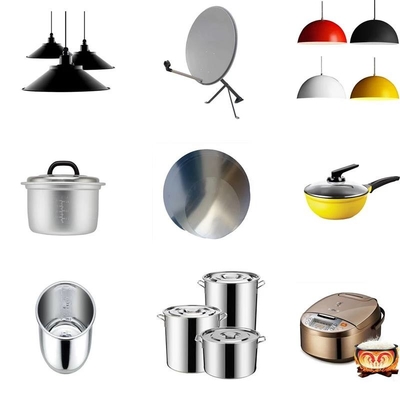 Les fabricants de bagues en aluminium produisent des ustensiles de cuisine en alliage d'aluminium à dessin profond de haute qualité