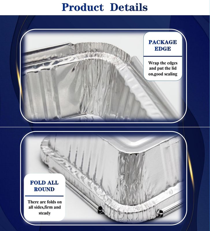 Contenants alimentaires en feuille d'aluminium résistants à la chaleur et hygiéniques pour un stockage pratique des aliments